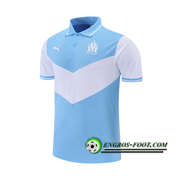 Polo Foot Marseille OM Blanc/Bleu 2021/2022