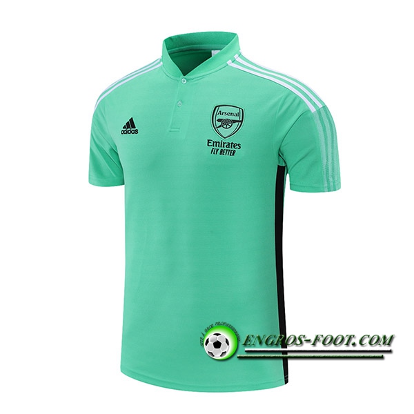 Polo Foot FC Arsenal Vert/Noir 2021/2022