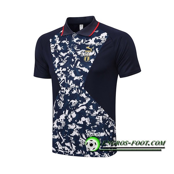 Polo Foot Italie Blanc/Noir 2021/2022