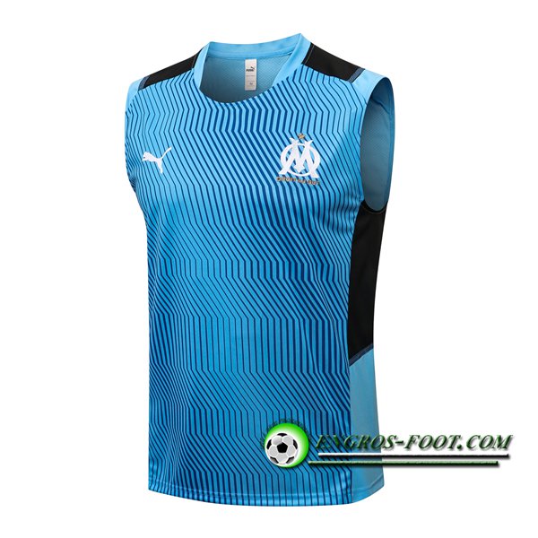 Training T-Shirts Debardeur Marseille OM Noir/Bleu 2021/2022