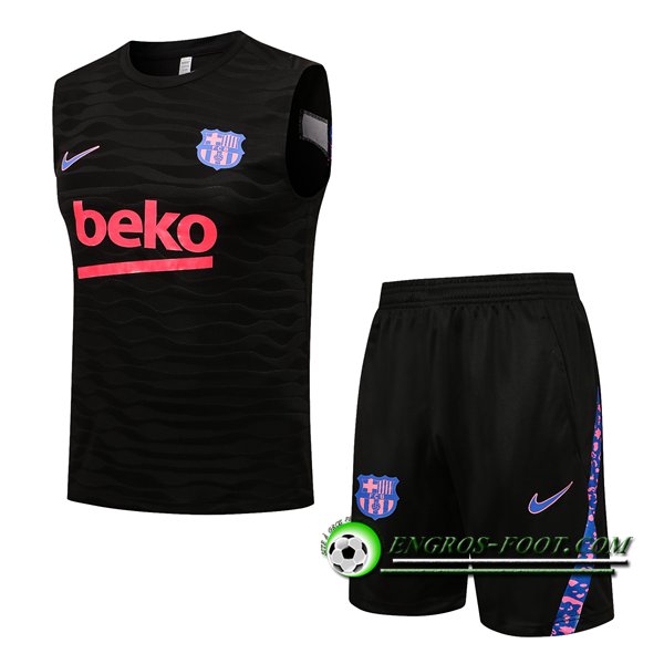 Ensemble Training Debardeur FC Barcelone + Short Noir 2021/2022