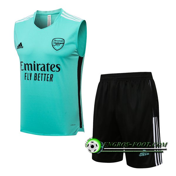 Ensemble Training Debardeur FC Arsenal + Short Noir/Blanc 2021/2022