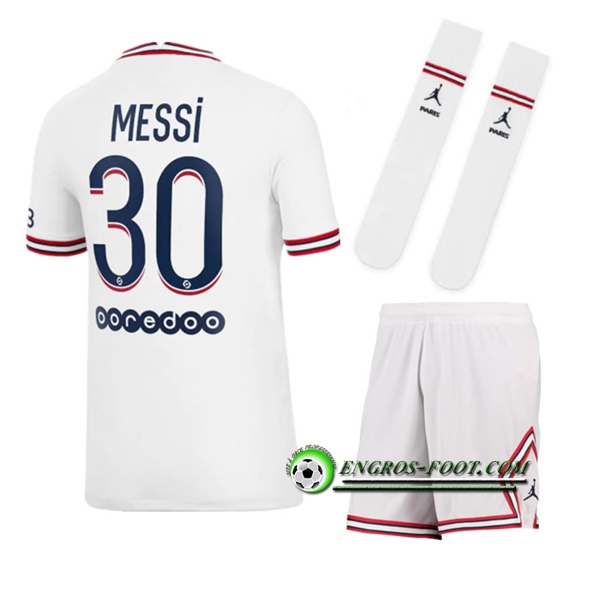 Maillot de Foot PSG Jordan Enfant Messi 30 Fourth 2021/2022